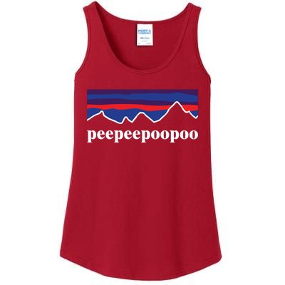 Peepeepoopoo Outdoors Pee Pee Poo Poo Funny Fathers Day Ladies Essential Tank