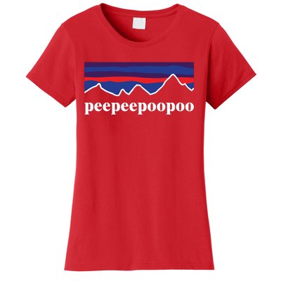 Peepeepoopoo Outdoors Pee Pee Poo Poo Funny Fathers Day Women's T-Shirt