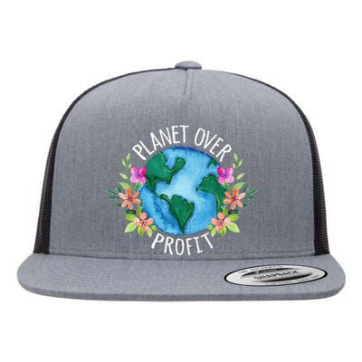 Planet Over Profit Save The Earth Campaign Awareness Flat Bill Trucker Hat