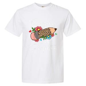 Progress Over Perfection Leopard Pencil Motivational Teacher Garment-Dyed Heavyweight T-Shirt