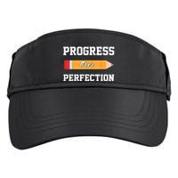 Progress Over Perfection Teacher Funny Pencil Back To Shool Adult Drive Performance Visor