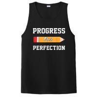 Progress Over Perfection Teacher Funny Pencil Back To Shool PosiCharge Competitor Tank