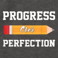 Progress Over Perfection Teacher Funny Pencil Back To Shool Vector Backpack