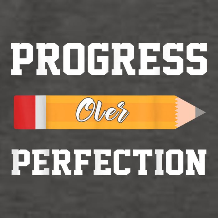 Progress Over Perfection Teacher Funny Pencil Back To Shool Vector Backpack