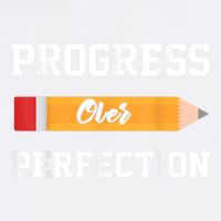 Progress Over Perfection Teacher Funny Pencil Back To Shool Garment-Dyed Sweatshirt