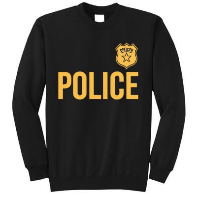 Police Officer Police Badge Halloween Tall Sweatshirt