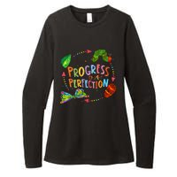 Progress Over Perfection Very Hungry Caterpillar Teacher Womens CVC Long Sleeve Shirt