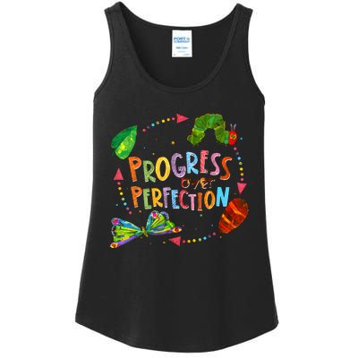 Progress Over Perfection Very Hungry Caterpillar Teacher Ladies Essential Tank