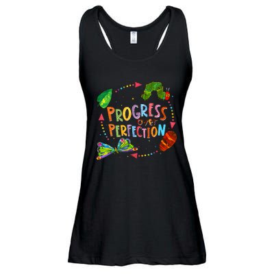 Progress Over Perfection Very Hungry Caterpillar Teacher Ladies Essential Flowy Tank