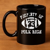 Property Of Polk High 11oz C Handle Ceramic Mug
