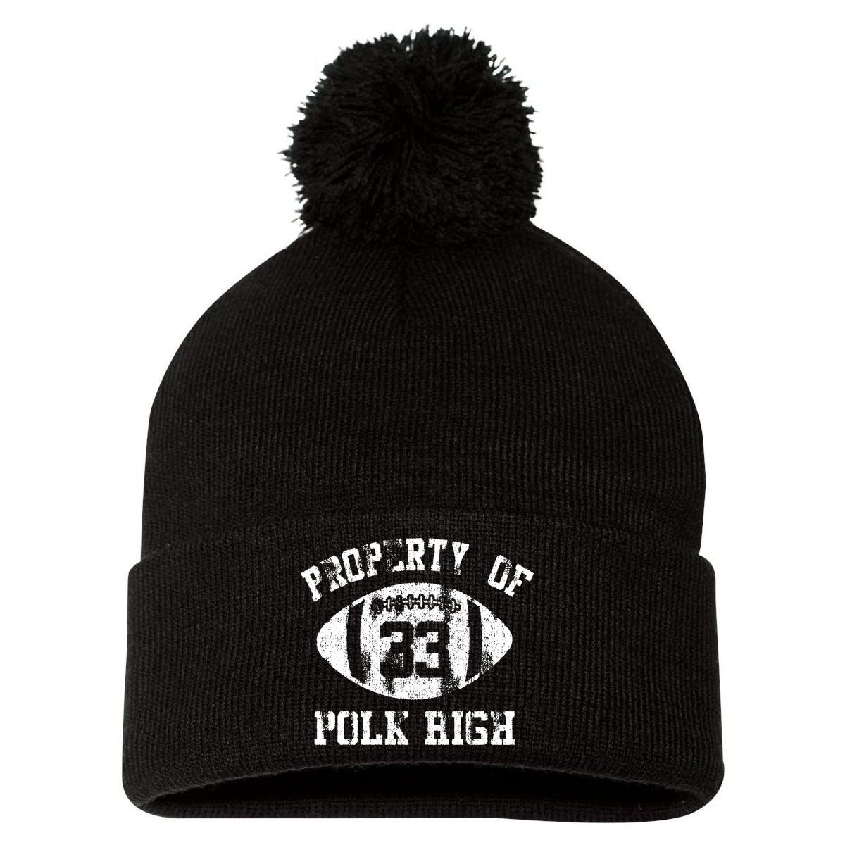 Property Of Polk High Pom Pom 12in Knit Beanie