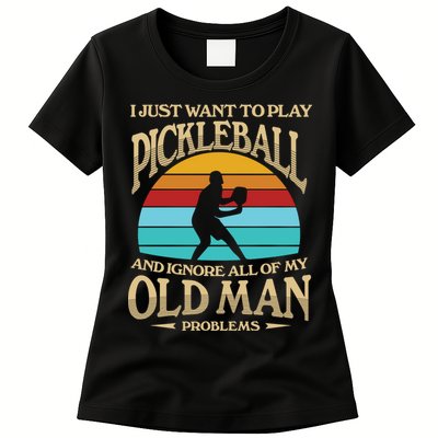 Pickleball OLDMAN Womens T-Shirt