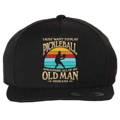 Pickleball OLDMAN Wool Snapback Cap