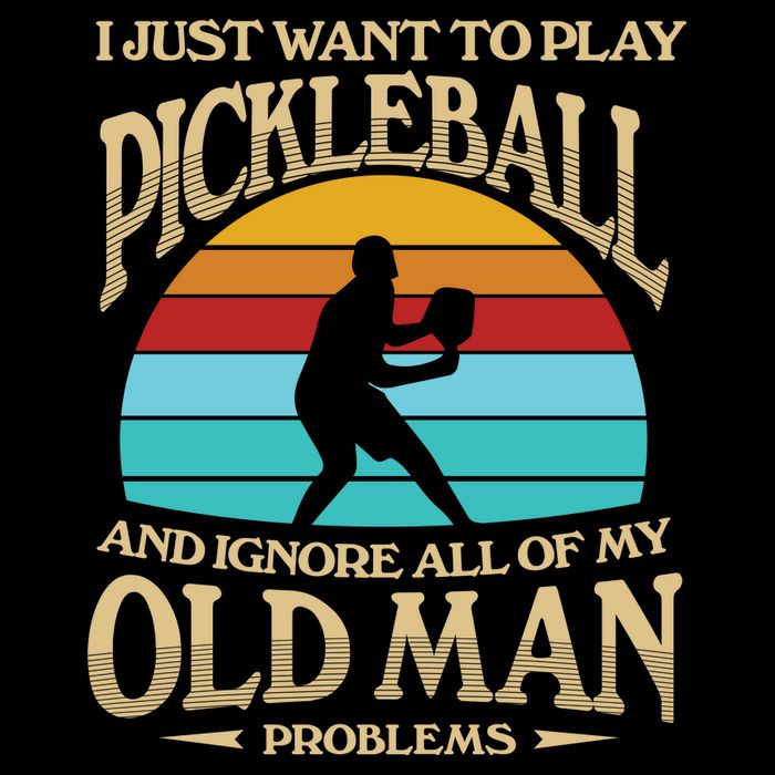 Pickleball OLDMAN Zip Tote Bag