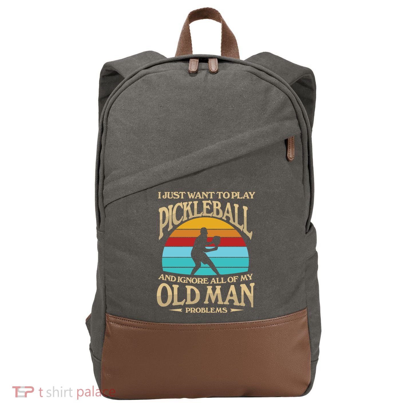 Pickleball OLDMAN Cotton Canvas Backpack