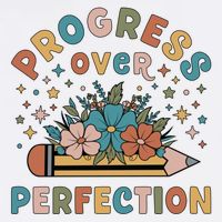 Progress Over Perfection | Teacher Wildflower Back To School Cooling Performance Crew T-Shirt