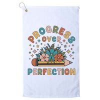 Progress Over Perfection | Teacher Wildflower Back To School Platinum Collection Golf Towel