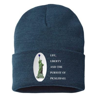 Pursuit Of Pickleball Sustainable Knit Beanie