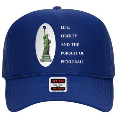 Pursuit Of Pickleball High Crown Mesh Back Trucker Hat