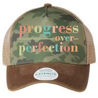 Progress Over Perfection Quote Legacy Tie Dye Trucker Hat
