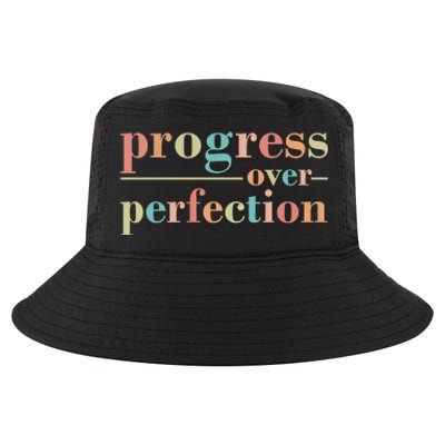 Progress Over Perfection Quote Cool Comfort Performance Bucket Hat