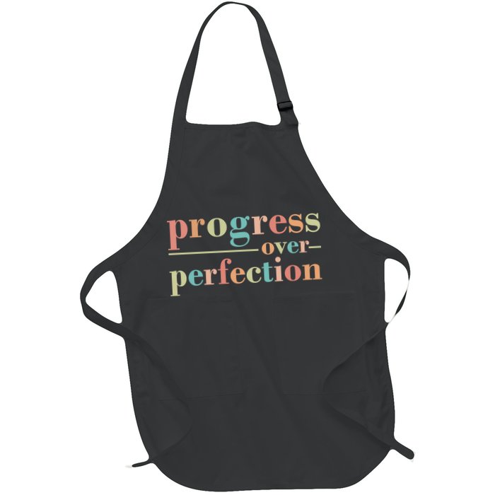Progress Over Perfection Quote Apron