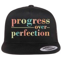 Progress Over Perfection Quote Flatbill Hat