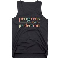 Progress Over Perfection Quote Tank Top