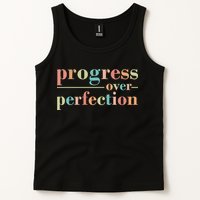Progress Over Perfection Quote Tank Top