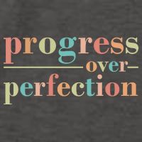 Progress Over Perfection Quote Vector Backpack