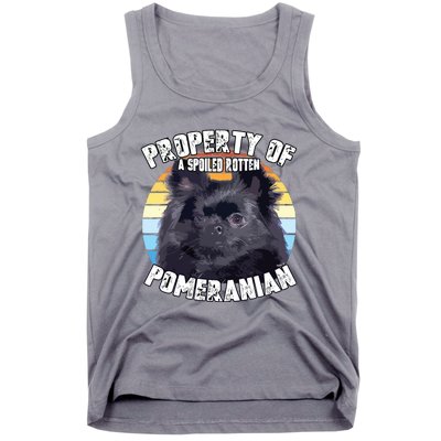 Property Of Pomeranian Black Tank Top