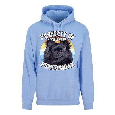 Property Of Pomeranian Black Unisex Surf Hoodie