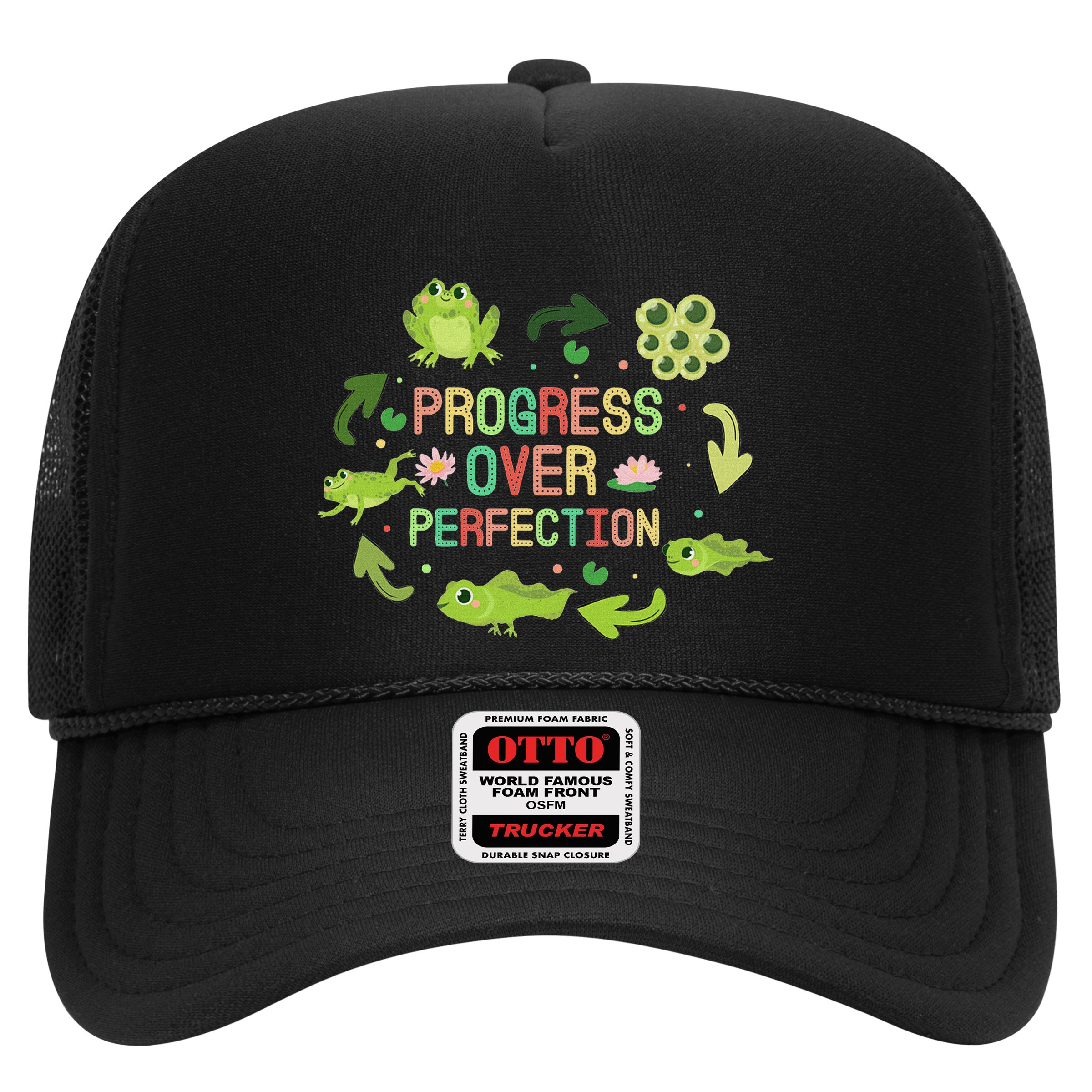 Progress Over Perfection Frog Back To School Teacher Hat