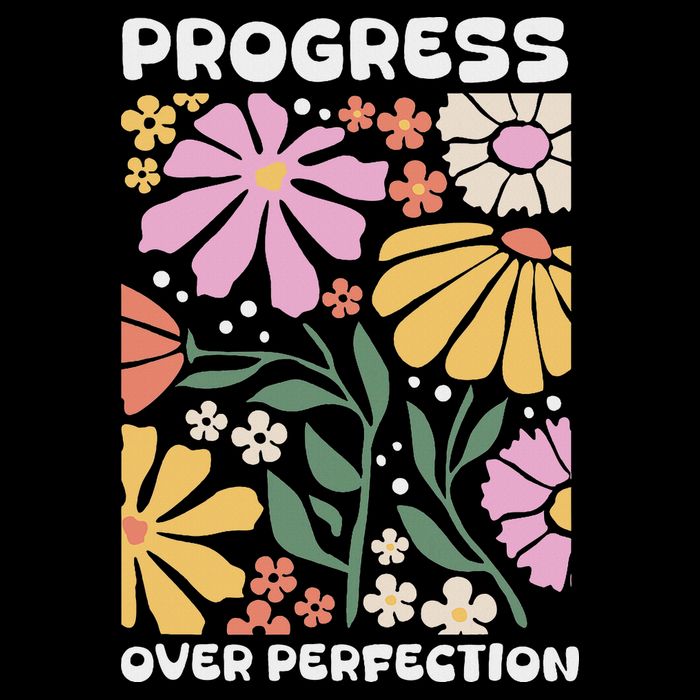 Progress Over Perfection Aba Therapist Behavior Rbt Floral Bag