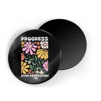 Progress Over Perfection Aba Therapist Behavior Rbt Floral Magnet