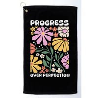 Progress Over Perfection Aba Therapist Behavior Rbt Floral Golf Towel