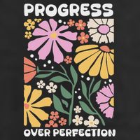 Progress Over Perfection Aba Therapist Behavior Rbt Floral Golf Towel