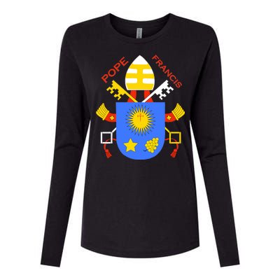 Pope Francis Emblem Christianity Womens Cotton Relaxed Long Sleeve T-Shirt