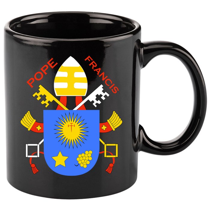 Pope Francis Emblem Christianity 11oz C Handle Ceramic Mug