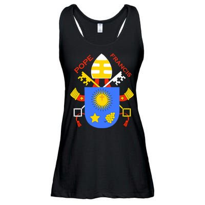 Pope Francis Emblem Christianity Ladies Essential Flowy Tank