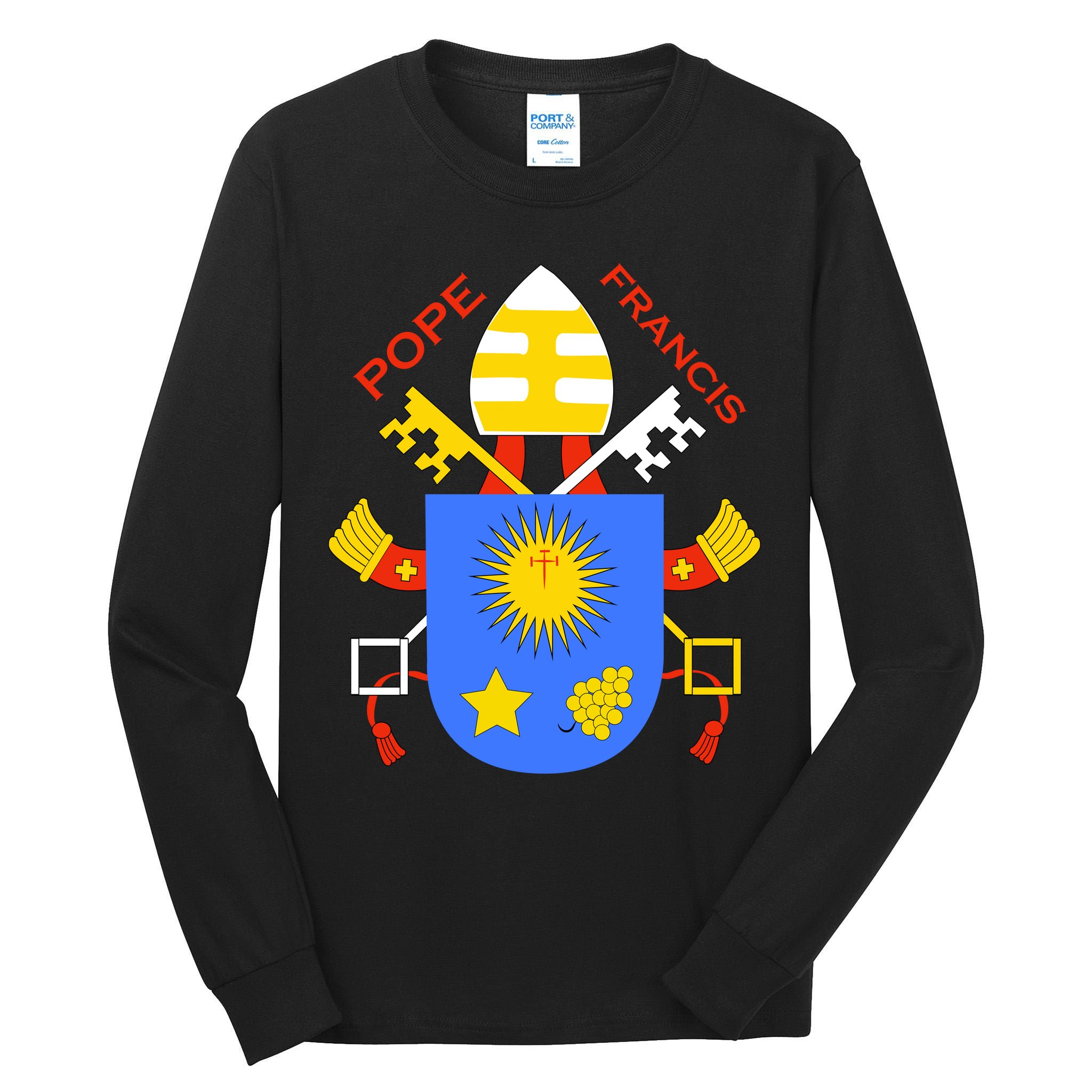 Pope Francis Emblem Christianity Tall Long Sleeve T-Shirt