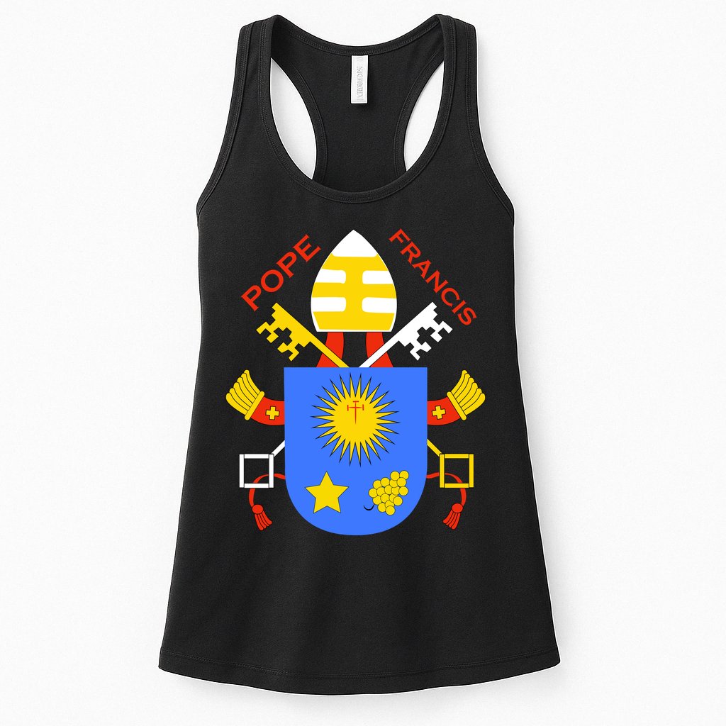 Pope Francis Emblem Christianity Womens Tank Top
