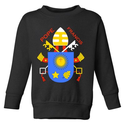 Pope Francis Emblem Christianity Toddler Sweatshirt