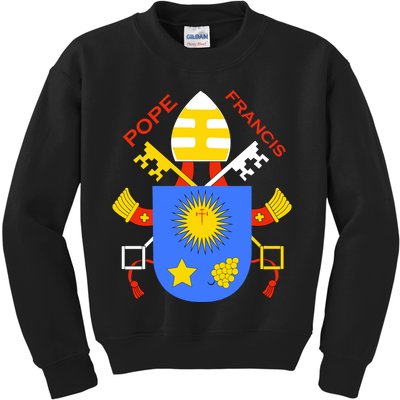 Pope Francis Emblem Christianity Kids Sweatshirt