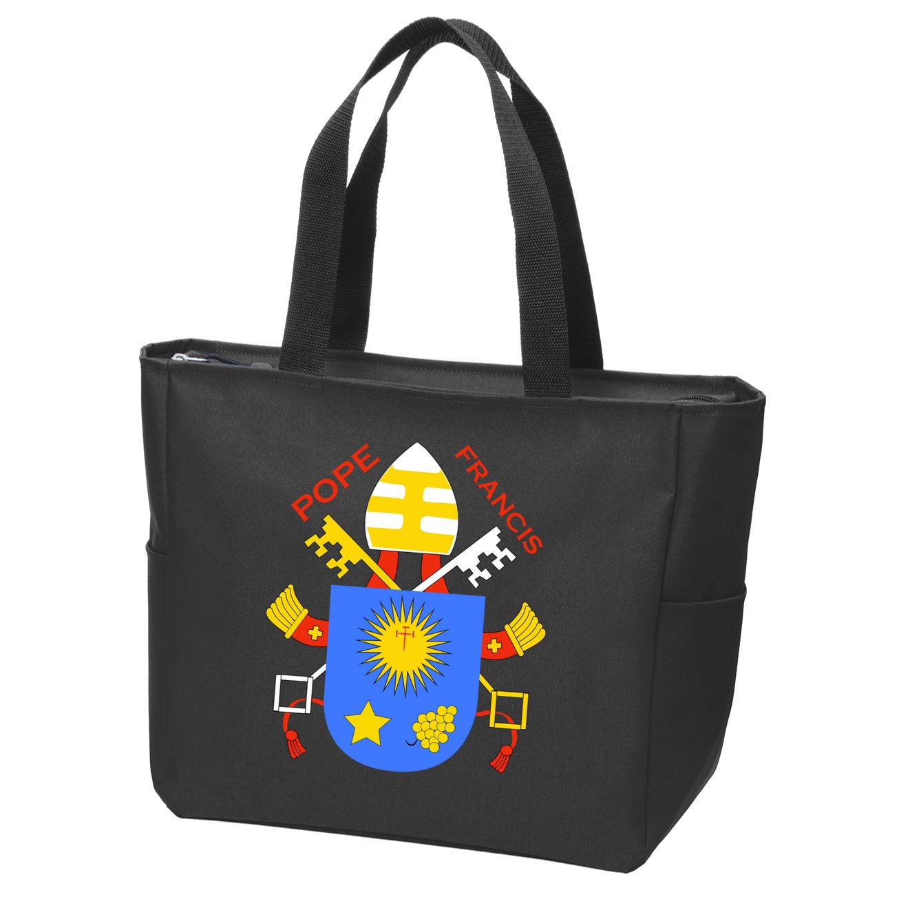 Pope Francis Emblem Christianity Zip Tote Bag