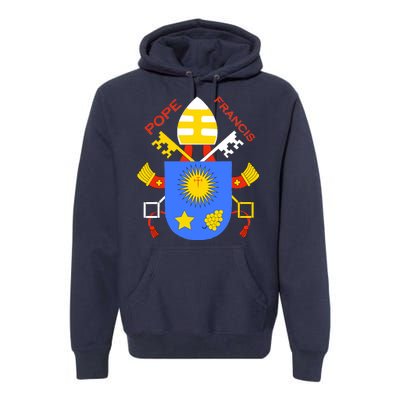 Pope Francis Emblem Christianity Premium Hoodie