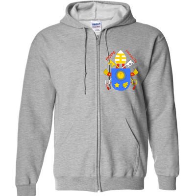 Pope Francis Emblem Christianity Full Zip Hoodie