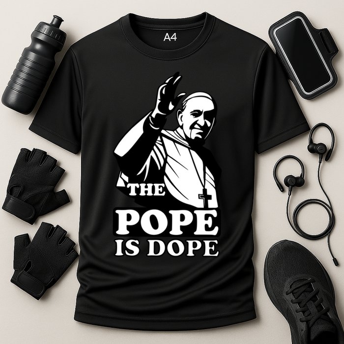 Pope Francis: The Pope Is Dope Cooling Performance Crew T-Shirt
