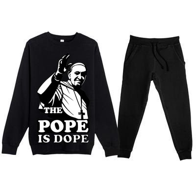 Pope Francis: The Pope Is Dope Premium Crewneck Sweatsuit Set