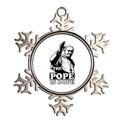 Pope Francis: The Pope Is Dope Metallic Star Ornament